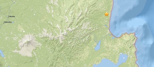 Землетрясение магнитудой 6.6 произошло на Камчатке