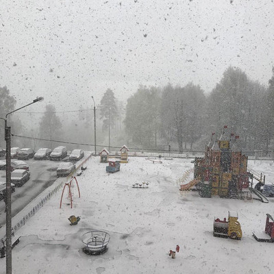 Снегопады в Московской области России