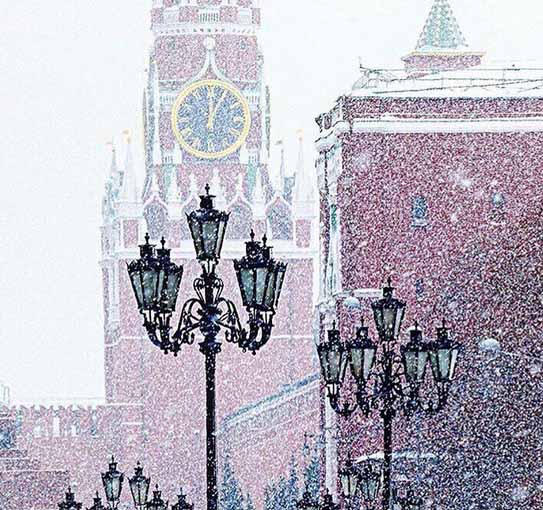 Снегопады в Московской области России