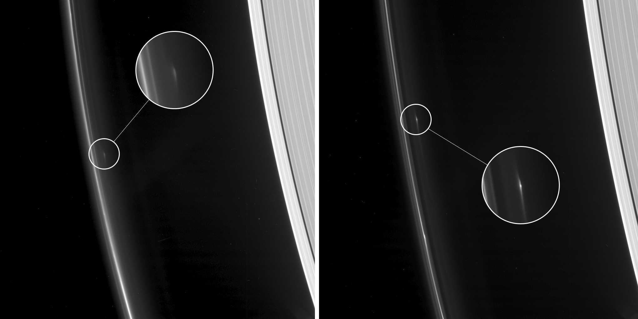 В кольцах Сатурна обнаружены необычные структуры