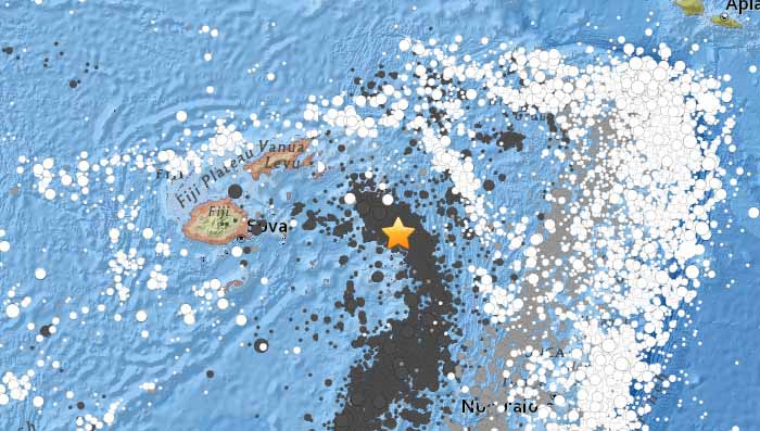 Землетрясение магнитудой 6.0 произошло у островов Фиджи