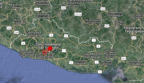 Землетрясение магнитудой 4.8 произошло в Сальвадоре